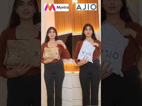 Myntra Vs Ajio | Which one would you pick?🤔 | #meesho #myntravsmeesho #shorts