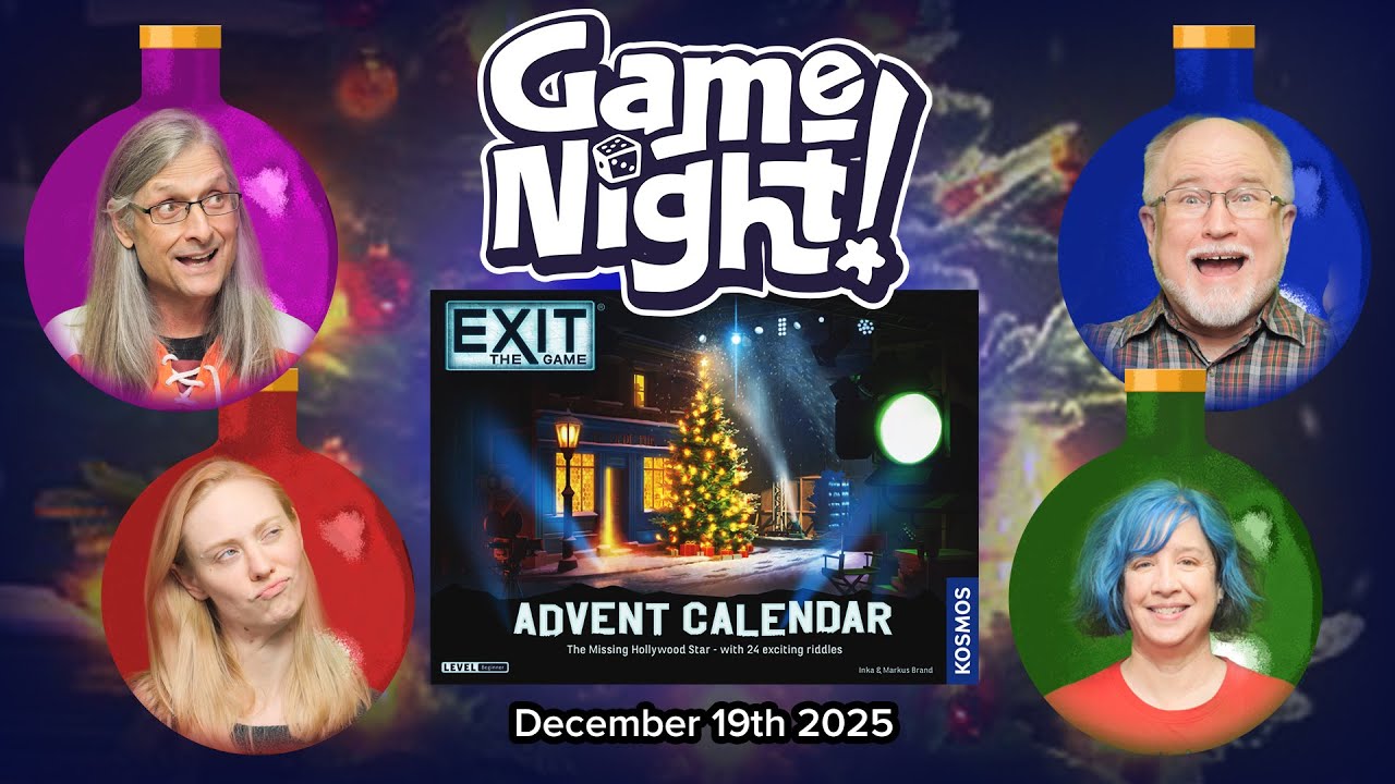 GameNight! 24 Days of Christmas Day 19 - Exit: The Game Advent Calendar - The Missing Hollywood Star