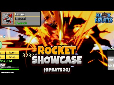 NEW Rocket Fruit Full Showcase (Update 20 Blox Fruits)