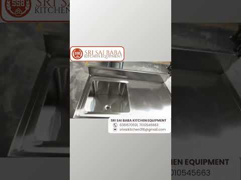 Stainless Steel Sink Work Table, Number Of Sinks: Single Bowl