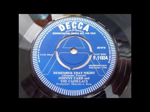 Johnny Carr & The Cadilacs – Remember That Night     UK Beat