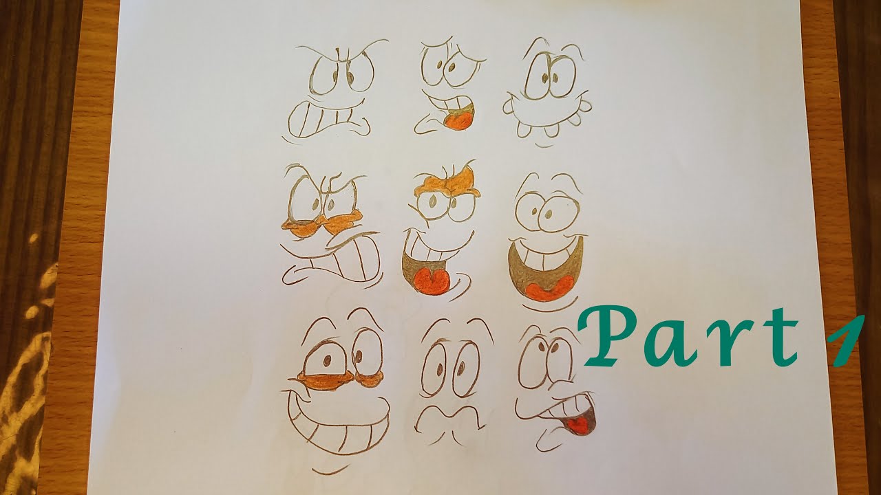 Various vector face models ( cartoon character )