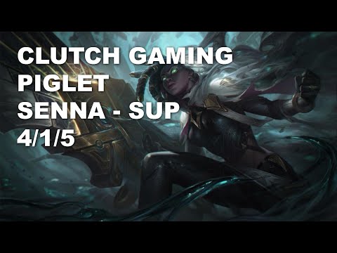 Clutch Gaming Piglet Sup Senna vs Trundle - KR Challenger Rank Game 10.7