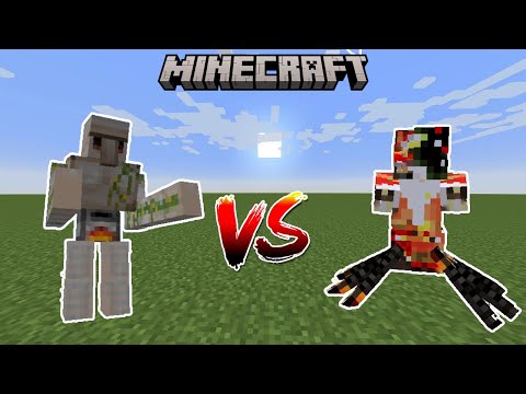 Mutant Iron Golem vs Santa Spider Claus. Minecraft Mob Battles!