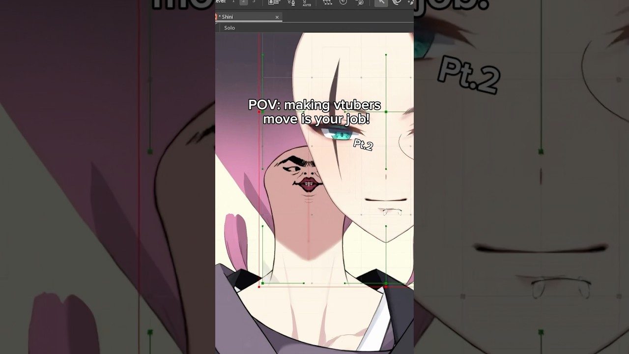 Pov: making with vtuber move is your job!🤸🏻‍♀️#vtuber #live2d #animation #rigging #digitalart