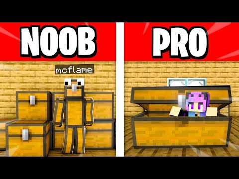 Mc flame - Minecraft NOOB vs PRO: HIDE AND SEEK MAP BUILD CHALLENGE