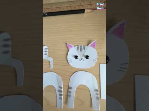 Easy pop up animal craft｜Pop up Cat DIY