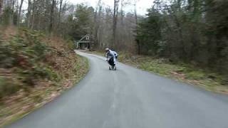 preview picture of video 'WV mountain boarding 30mph'