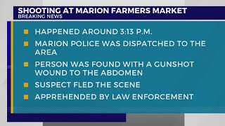 1 shot at Marion farmers market, subject in custody