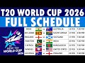 ICC T20 World Cup 2026 Schedule T20 World Cup 2026 Schedule Date Time Venues