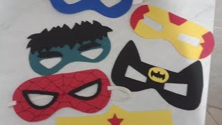 como fazer mascaras de super herois com E V A