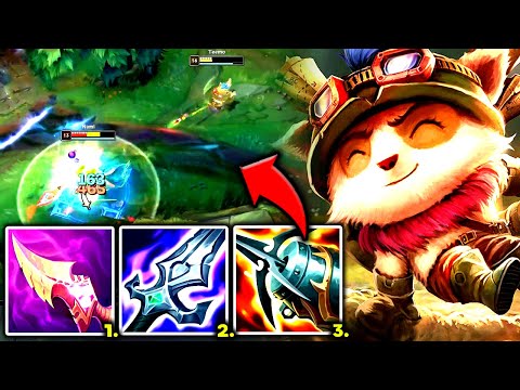 TEEMO TOP ON-HIT LITERALLY SHREDS APART EVERYONE (AMAZING BUILD) - S13 Teemo TOP Gameplay Guide