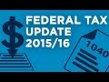 Federal Tax Update 2015/2016 | WEBINAR