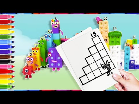 How To Draw NUMBERBLOCKS 11 TO 20 | Drawing & Coloring Tutorial For Kids | Art Start