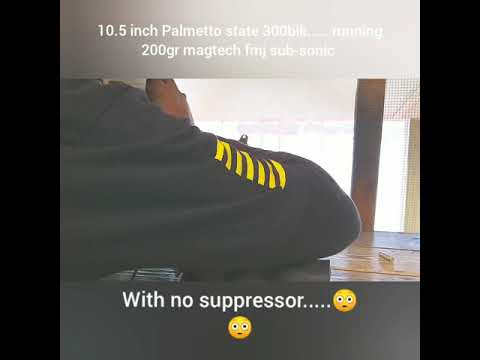 Shooting 200gr magtech fmj sub-sonic ammunition with no suppressor.....😳