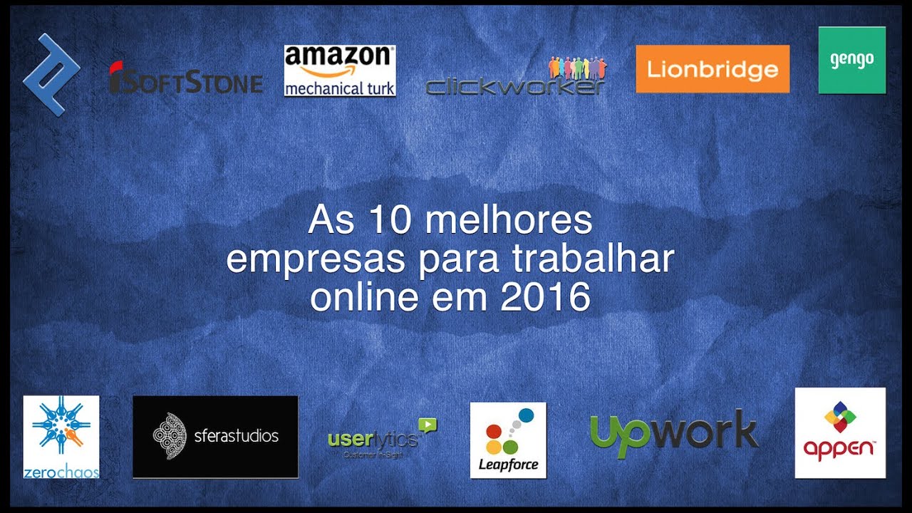 As 10 melhores empresas para trabalhar online em 2016