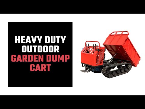Track Wheel Barrow, Heavy Duty Outdoor Garden Dump Cart, All-Terrain Utility Cart Motorized Wagon