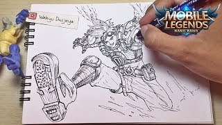 Download lagu FIRAGA ARMOR! How to draw X.BORG Mobile Legends / Cara menggambar X.BORG Mobile Legends mp3