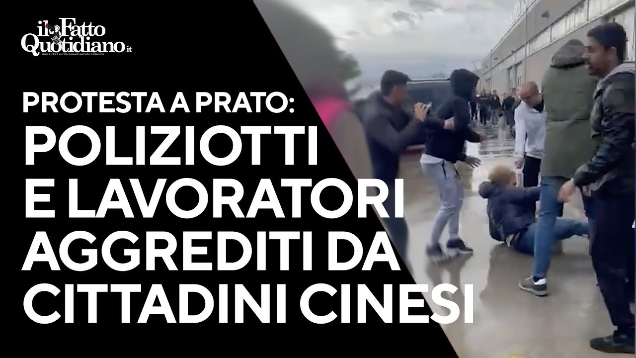 Prato, cittadini cinesi aggrediscono lavoratori e agenti della digos durante una protesta