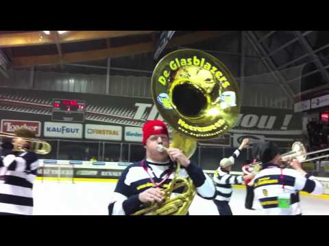 Glasblazers bei Eishockey spiel Serie A Italien Ritten - Pustertal
