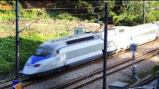 preview picture of video 'KTX Running KOREA 군포 반월저수지 인근 KTX 주행'