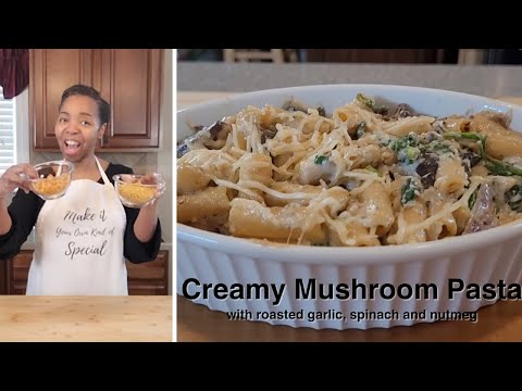 Creamy Garlic Mushroom Pasta (includes low carb recipe)