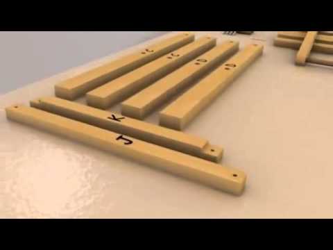 Folding Stool   3D CAD rendered video showing the construction of a folding stool