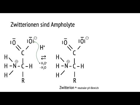 Aminosäuren: Säure-Base-Eigenschaften / Bildung Zwitterion / intramolekulare Protonenwanderung