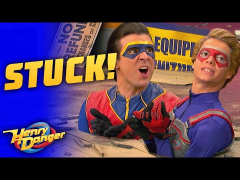 Kid Danger and Captain Man are STUCK in 2 Holes! | Henry Danger