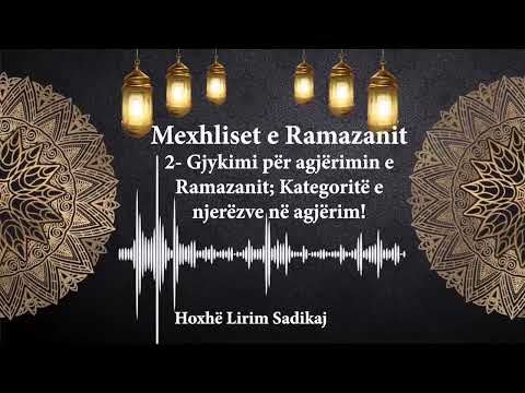Mexhliset e Ramazanit 2- Gjykimi për agjërimin e Ramazanit; Kategoritë e njerëzve në agjërim!