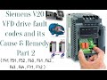 Siemens V20 VFD Drive Fault Codes Explained Causes Remedies Part 2 ️ ️