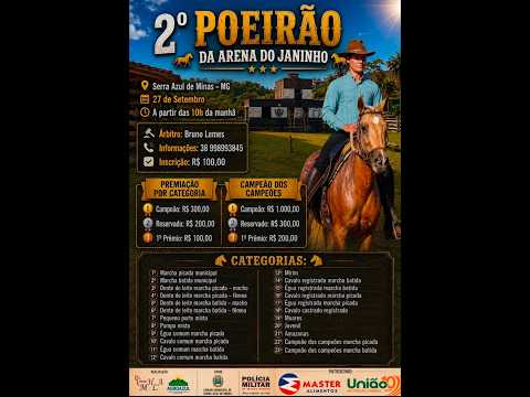 2º POEIRÃO DA ARENA DO JANINHO - SERRA AZUL DE MINAS - MG -  LIVE 04