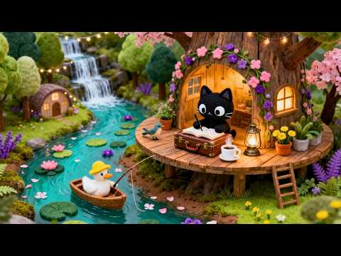 Cozy Spring Lofi 🌸 Jazzy Beats with Nature Sounds for Focus, Study & Chill