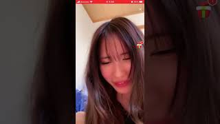 ライブ配信　美人ちゃん　部屋着でストレッチからの胸チラ　谷間