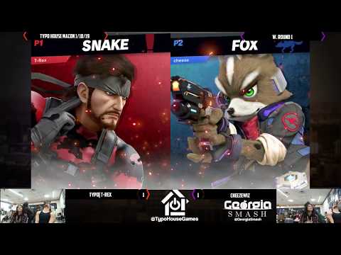 Smash Ultimate Tournament 1/22/19 - Typo| T-Rex(Snake) Vs CheezeWiz(Chrom/Fox) - W. Round 1