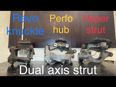 Revoknuckle vs Perfohub vs HiPer strut.  Dual axis steering knuckle comparison.