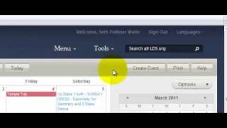 Using the Ward and Stake Calendar on LDS.org