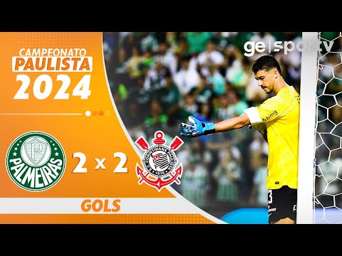 PALMEIRAS 2 X 2 CORINTHIANS | GOLS | CAMPEONATO PAULISTA 2024 | ge.globo