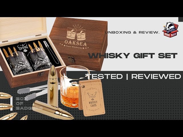 Vídeo relacionado con Maverton - Decantador Personalizado 700ml Con 4/6 Vasos 250ml - Set De Whiskey Con Grabado- Regalos Originales Para Hombre - Regalo Hombre - Ideal Para Padre Abuelo Amigo Whisky Amateur