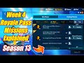 Season 13 Week 4 Royale Pass Missions Explained Pubg Mobile | Week 4 rp Missions Pubg Season 13