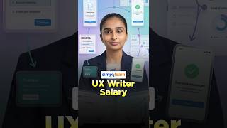 UX Writer Salary 2026 | How Much Do UX Writers Earn | UX Writer Salary Trends | #Shorts #Simplilearn