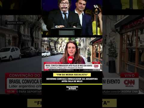 Governo convoca embaixador da Argentina após fala de Milei