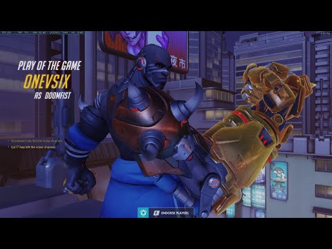 POTG! KABAJI WIDOW + DOOMFIST + SOLDIER 76 OVERWATCH SEASON 30 TOP 500 GAMEPLAY