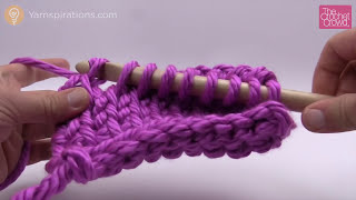 How To Tunisian Crochet: Knit Stitch | BEGINNER | The Crochet Crowd