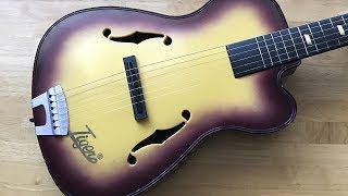 Video thumbnail for EMENEE Tiger Vintage Toy Guitar | Sunburst by Matt's Garage & Misc. DIY