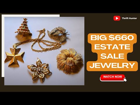 Unbelievable : $660 Estate Sale Jewelry Haul | Thrift Hunter's Biggest Score Yet! #132