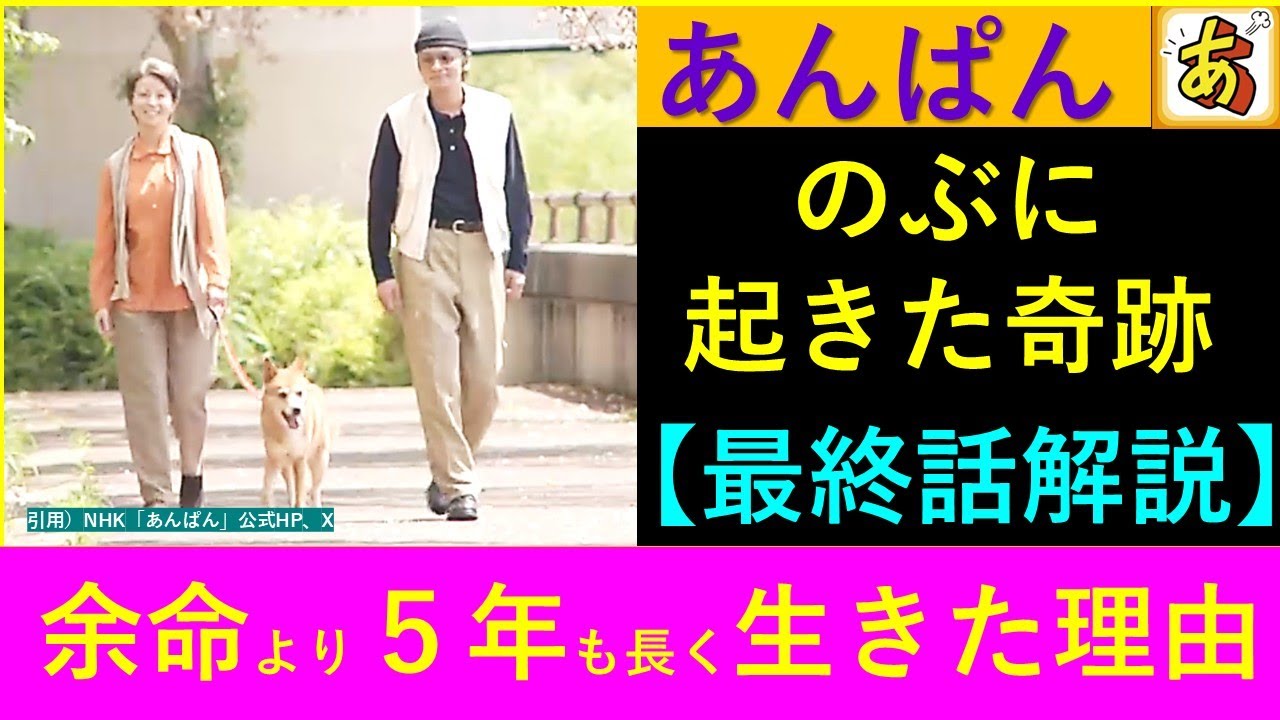 【あんぱん】 最終話解説～のぶ（暢さん）は、なぜ医師に告げられた余命より永く生きることが出来たのか、最終話の感想・夫婦の物語、スピンオフドラマ紹介