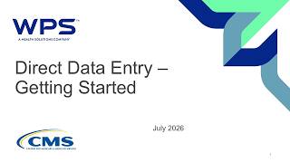 Direct Data Entry – Getting Started