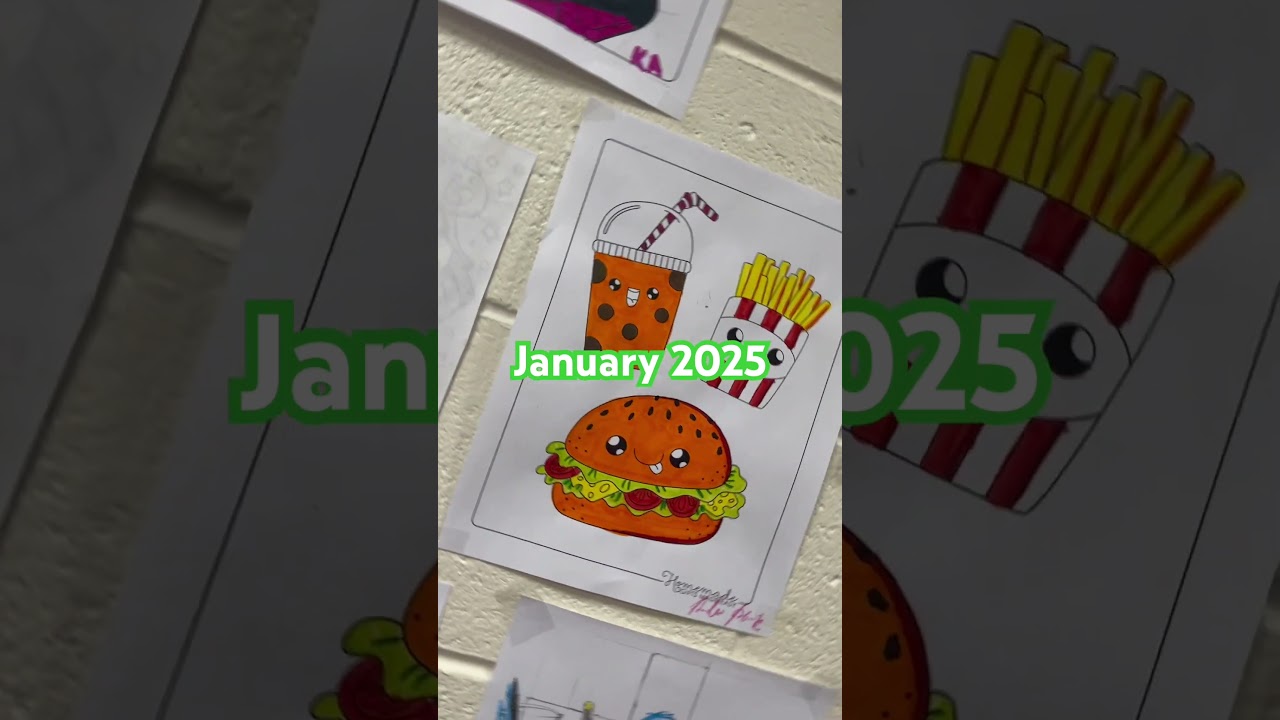 January 2025 Coloring Wall