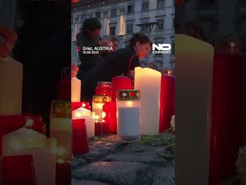 Austria mourns victims of Graz school shooting #shorts #nocomment #graz #austria